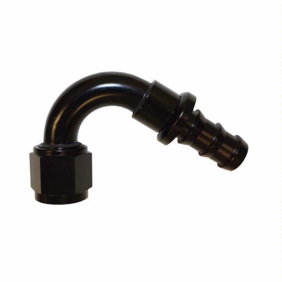 Push-On Hose Fitting, 120 Degree -10 Black - 1544BLK