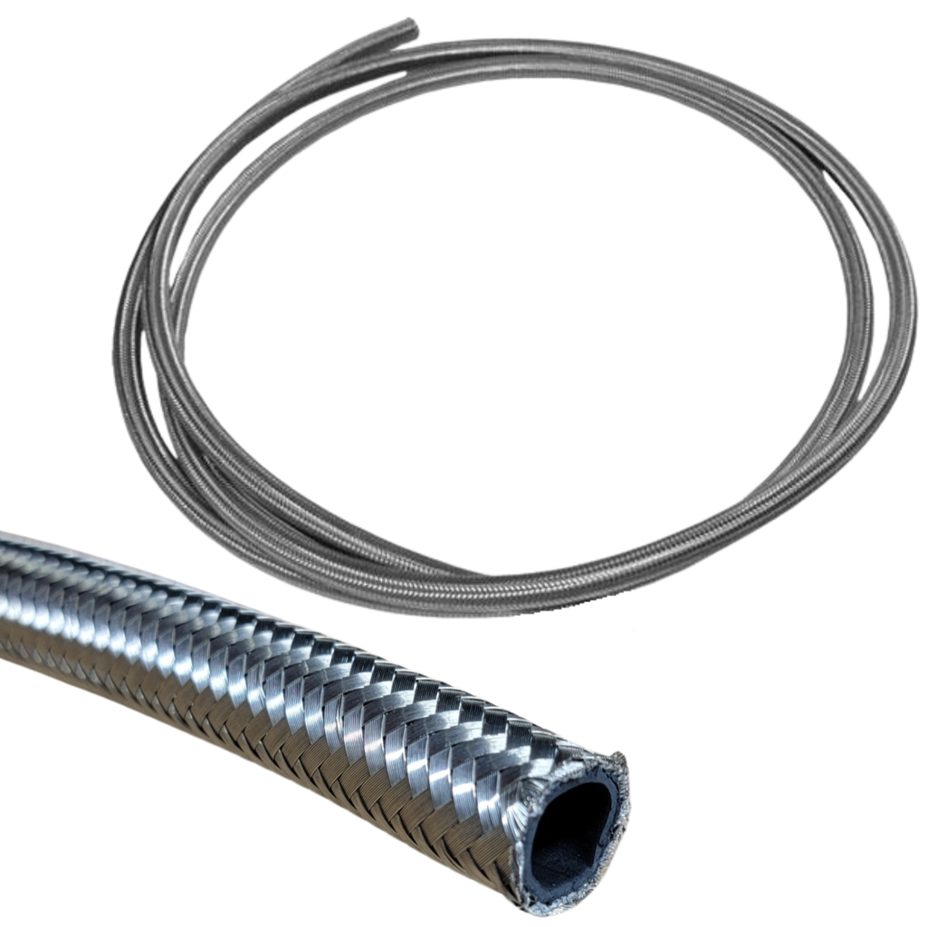 Braided Stainless Steel Racing Hose AN -6, 20 FT - BA0620