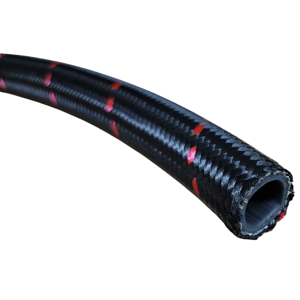 Lightweight Hose -6 AN, Red Stripe, Per Foot - BU0600