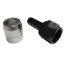 Aluminum Straight Crimp Fitting, -8 AN, Black - 4213BLK