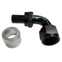 Aluminum 90 Degree Crimp Fitting, -16 AN, Black - 4236BLK