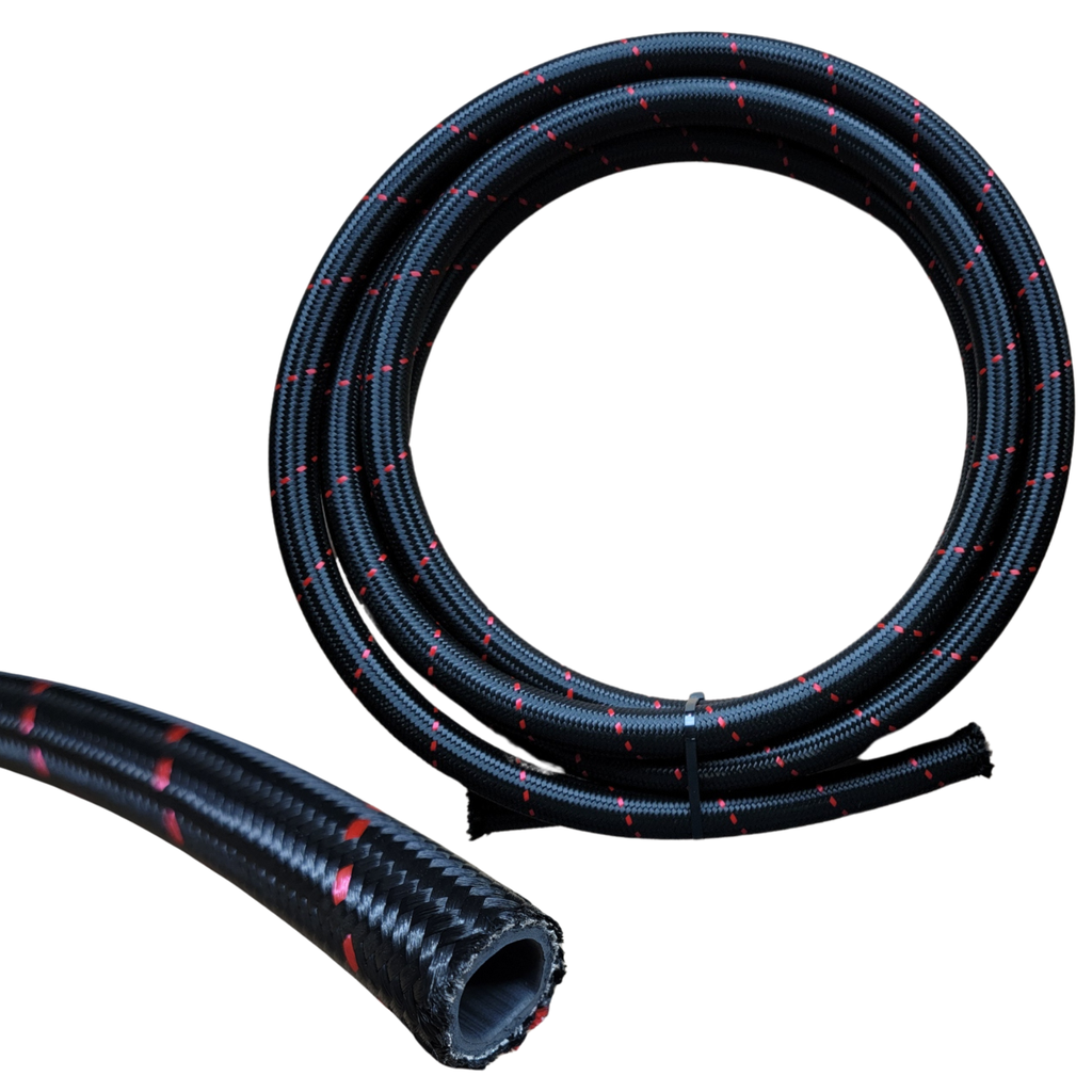 Lightweight Hose -16 AN, Red Stripe, 10 FT - BU1610