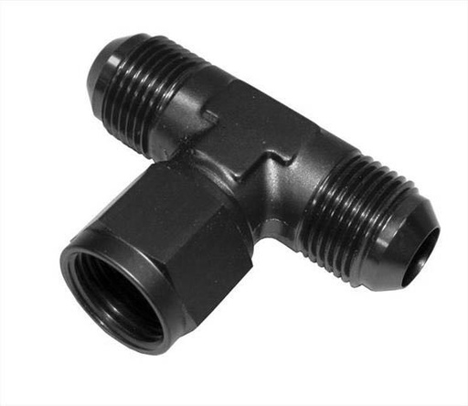 [PRF22933BLK] Female Union Tee Adapter AN -6 Black - 22933BLK