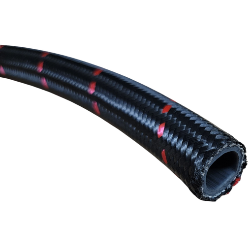 [PRFBU0800] Lightweight Hose -8AN, Red Stripe, Per Foot - BU0800