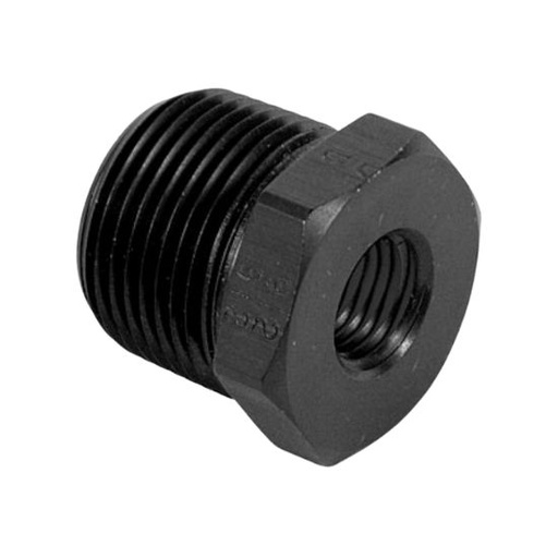 [PRF1013814BLK] NPT Bushing, 3/8" Male to 1/4" Female Black - 1013814BLK