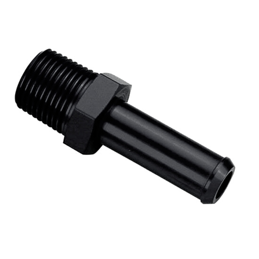 [PRF22106BLK] Barb Fitting 1/4" NPT to 3/8" Hose, Black - 22106BLK