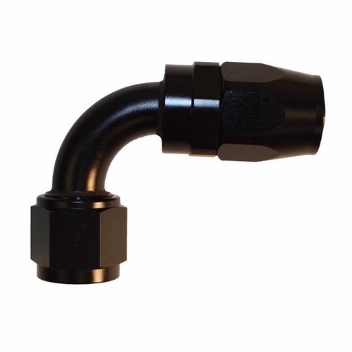[PRF4036BLK] Aluminum 90 Degree Reuseable Fitting -16 Black - 4036BLK