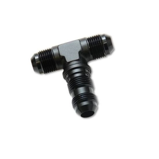 [PRF2092BLK] Bulkhead Flare Tee -6 Black - 2092BLK