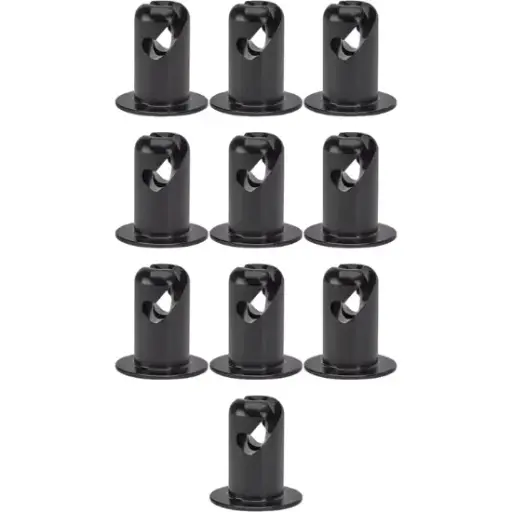 [SPD91007153] Alum 1/4 Turn .500 Oval (10 Pack), Black - SPD91007153