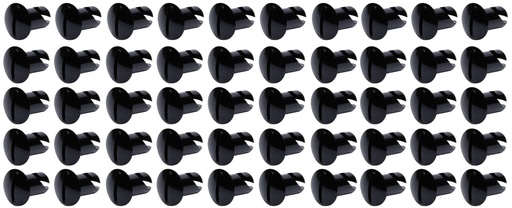 [TIP8102-50] Oval Head Dzus Buttons .500 Long 50 Pack Black